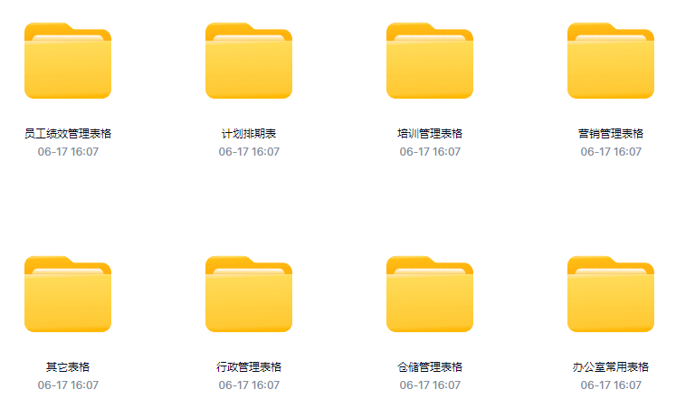 企业管理常用表格介绍
